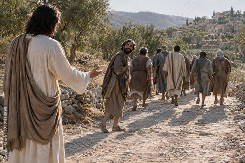 Jesus and the Ten Men with Leprosy in a Gospel Scene