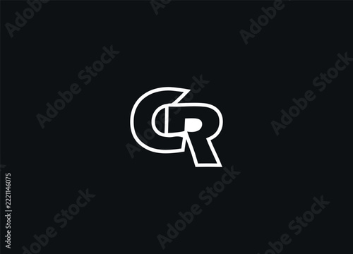 CR or RC creative line art logo design and initial letter logo 