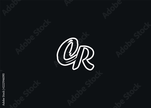 CR or RC creative line art logo design and initial letter logo 