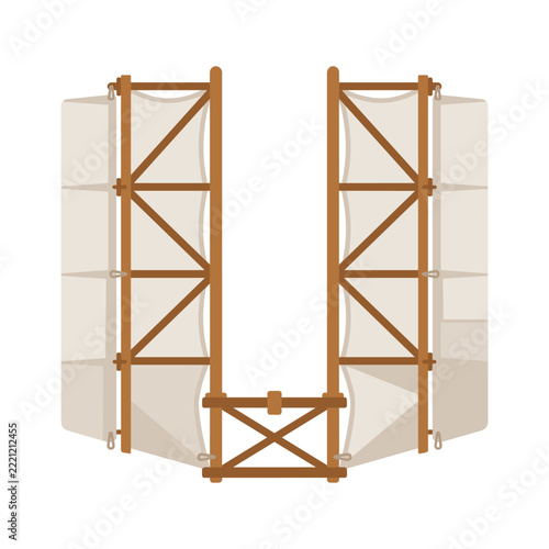 Wright brothers day vintage biplane aircraft vector illustration