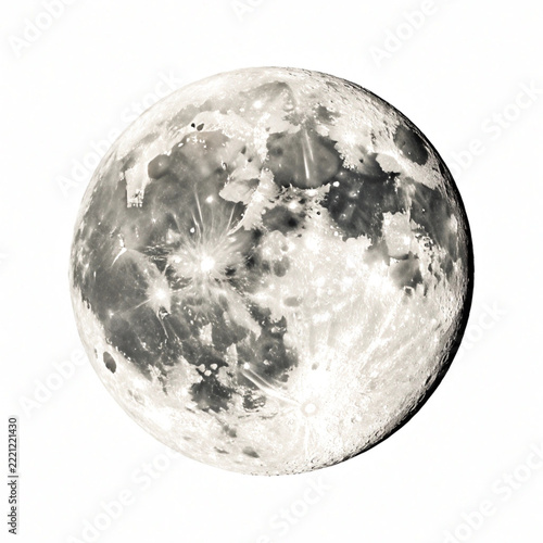 Abstract moon isolated on white background