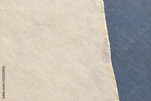 Translucent tissue mend on a blank paper repair sample