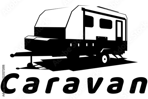 caravan travel design brand illustration vector