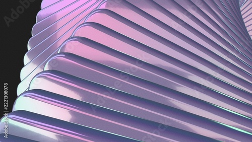 Close-up of glossy pink and lavender ribs filling the frame
