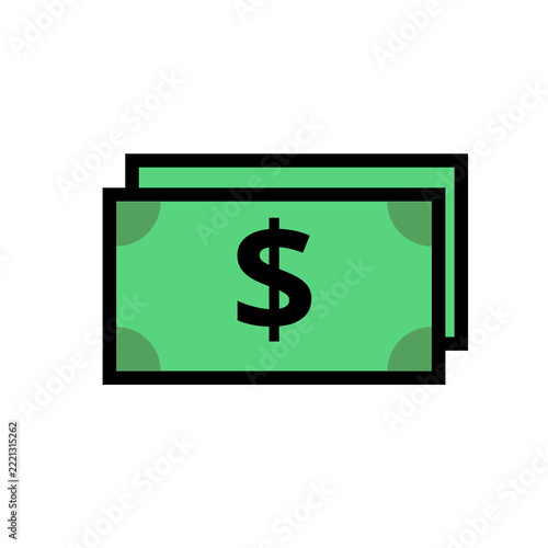 Dollar sign icon , simple on transparent background