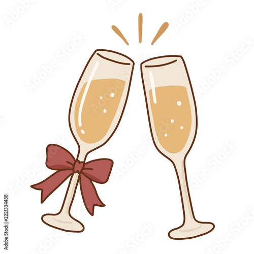 Champagne Glasses Celebration Illustration