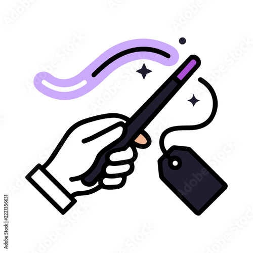 Creative Abstract Illustration of Colorful Swirls and Dynamic Lines on a White Background