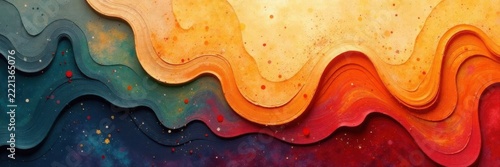 Earthy tones, abstract acrylic texture Brushstrokes create organic shapes , contemporary, wallpaper