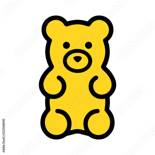 Cute Yellow Teddy Bear Toy Made Of Soft Plush Fabric Perfect For Children And Comfort