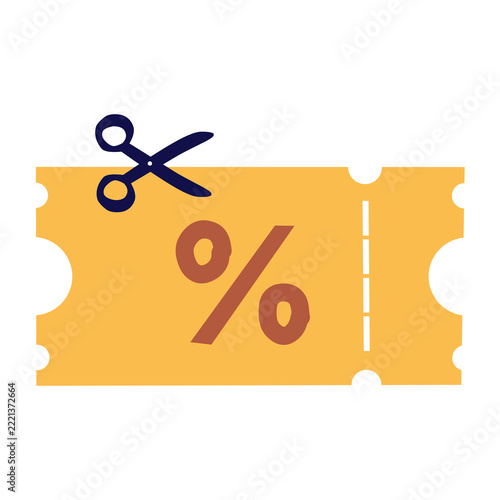 Discount Coupon Ticket Flat Illustration for Cyber Monday
