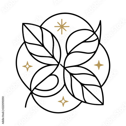 Elegant Geometric Design Featuring Gold Elements on a Black Background for Sophisticated Aesthetics