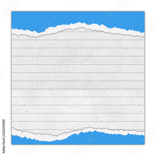 Vintage paper note on transparent background