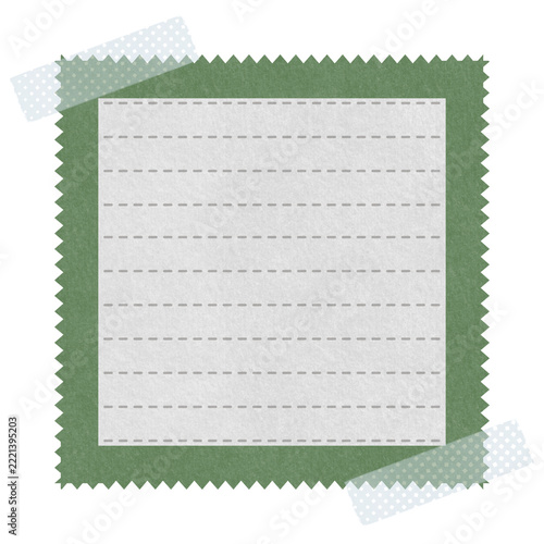 Vintage paper note on transparent background