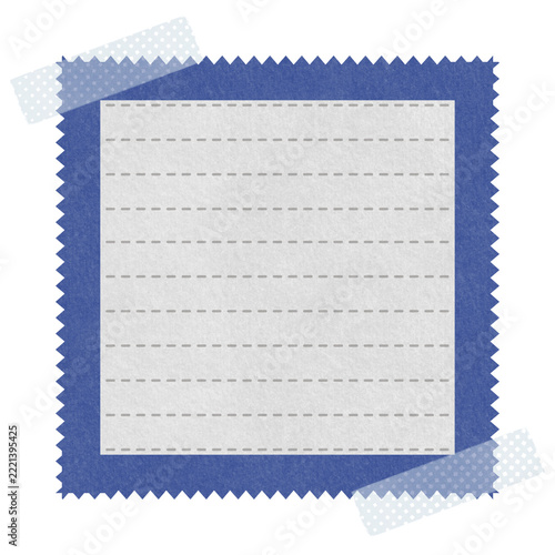 Vintage paper note on transparent background