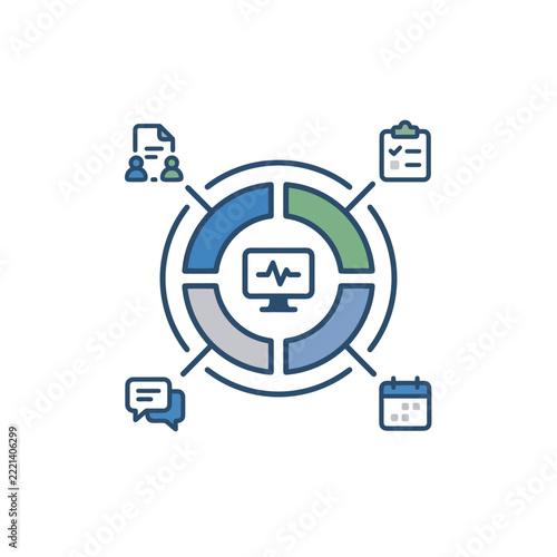 Medical Healthcare Data Analysis and Patient Management System Infographic