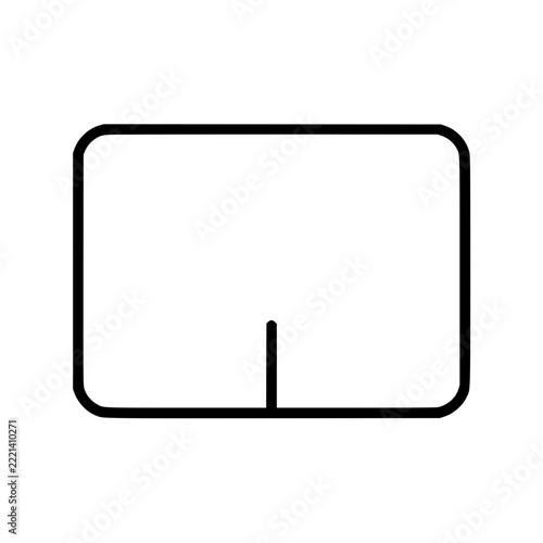 Laptop Trackpad Icon Outline. generative AI.