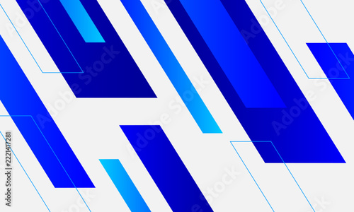Abstract blue diagonal lines on white background. Dynamic geometric composition of modern background.