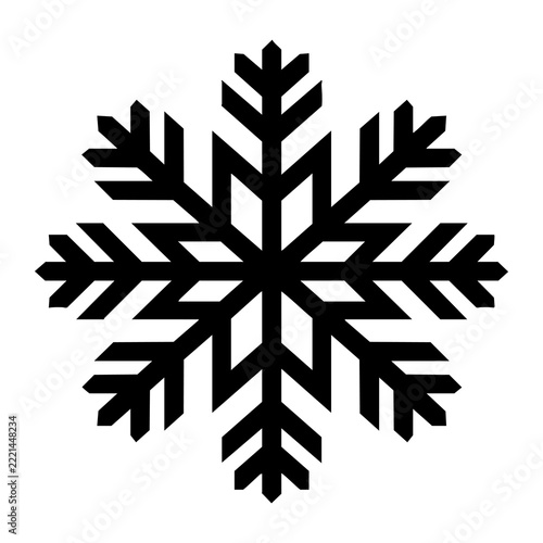 Vector silhouette illustration of a snowflake