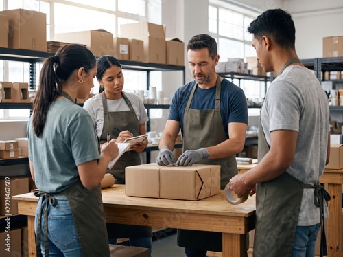 Seasonal worker onboarding safety training in homeware retail warehouse