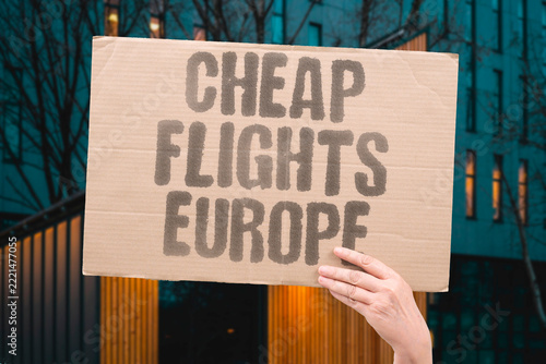 Obraz na plátně "Cheap flights Europe" Travelers hunt budget airfares for weekend trips across the continent