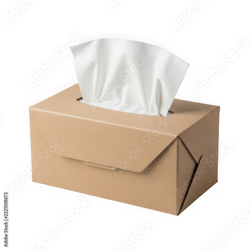 Tissue box with paper towels inside