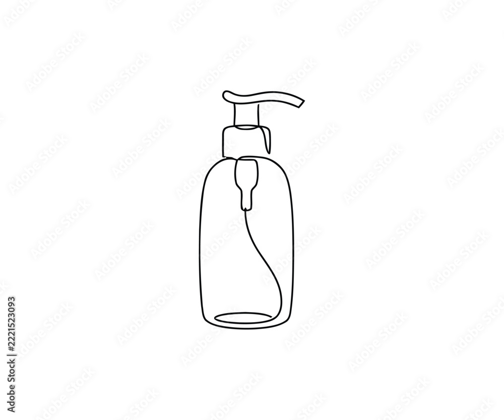 Obraz premium Cosmetic dispenser pump bottle vector icon lotion serum cream bottle