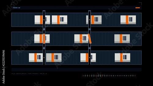 Modern digital interface showing organized barcodes in grid layout
