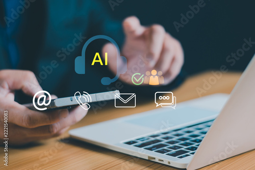 AI Customer Service Automation and Virtual Assistant with Intelligent Chatbot, Omnichannel Communication and Automated Business Support