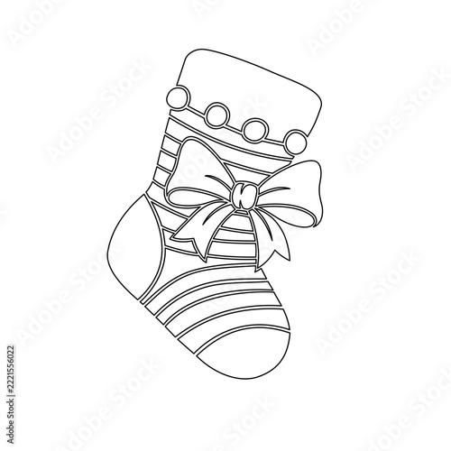 christmas sock isolated on white