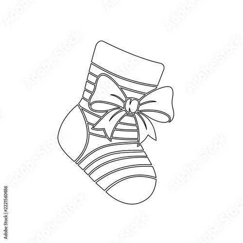christmas stocking line art