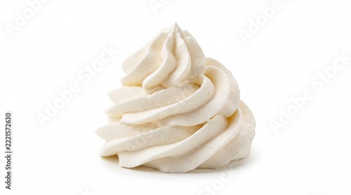 Swirl of whipped cream with colorful sprinkles