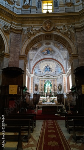 Montefiascone, Italy 04.26.2021: the interior of the Cathedral of Santa Margherita