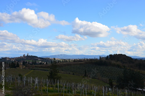 hilly rural landscape, typical of the Italian countryside