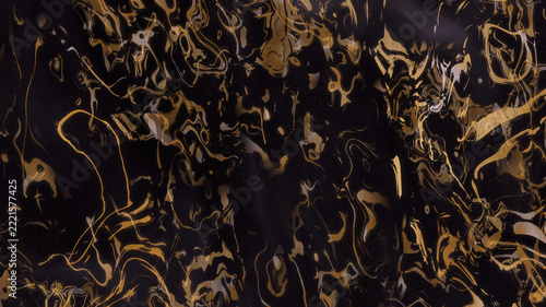 Abstract gold and black swirls create an elegant luxurious modern design backdrop