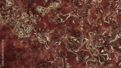 Abstract marbled texture with swirling patterns in red and beige hues creating visual interest