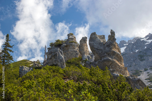 Landscape in the Austrian Alps of the Dachstein region (Styria in Austria)