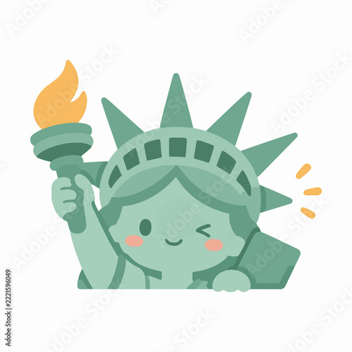 Little Lady Liberty Cute Character