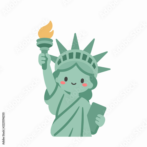 Minimalist Statue of Liberty Vector Art