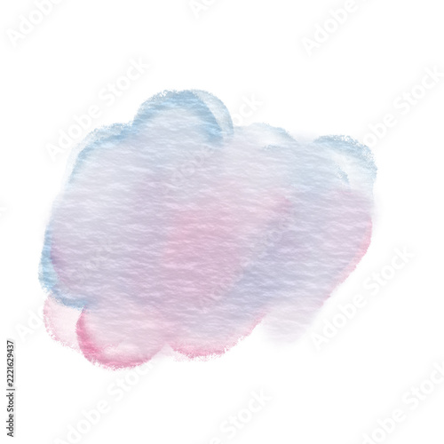 Pastel watercolor splash stain set, soft gradient watercolor blot clipart collection with paper texture isolated on white background