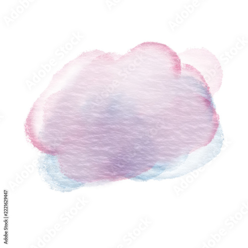 Pastel watercolor splash stain set, soft gradient watercolor blot clipart collection with paper texture isolated on white background