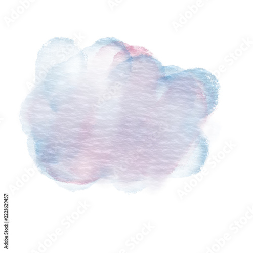 Pastel watercolor splash stain set, soft gradient watercolor blot clipart collection with paper texture isolated on white background