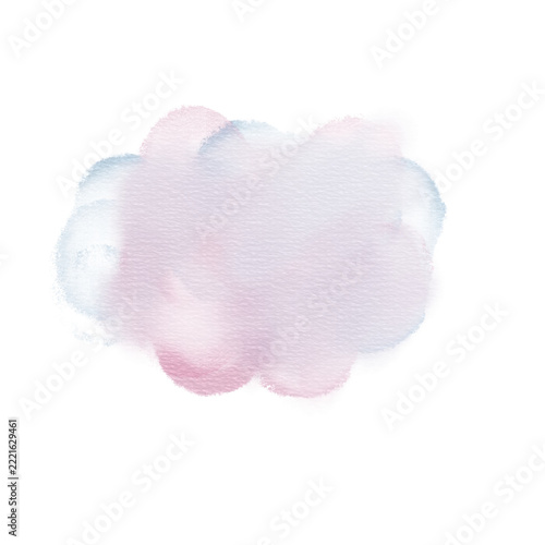 Pastel watercolor splash stain set, soft gradient watercolor blot clipart collection with paper texture isolated on white background