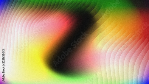 Abstract wavy gradient background with green yellow pink grainy texture