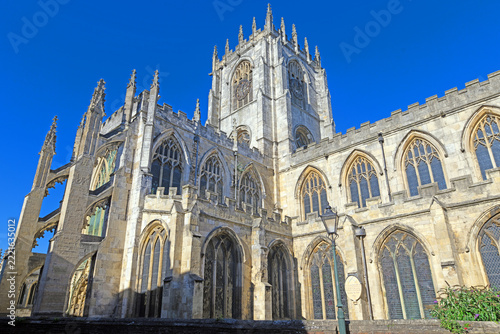 Side view of St Mary's Church, Beverely, in October, 2026.
