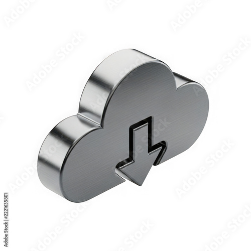 Gray 3d metal hinge with screw detail