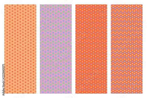 Orange polka dot pattern seamless background for fabric and paper design.
