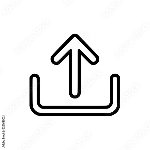 Upload Arrow Icon Line Illustration. generative AI.