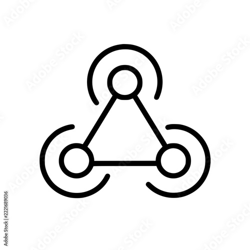 Webhook Signal Icon Outline. generative AI.