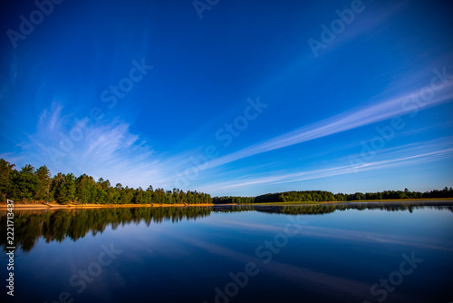 Rainbow Flowage - Wisconsin River on a calm morning in northern Wisconsin