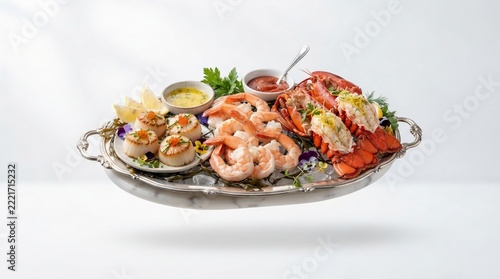 Seafood platter selection